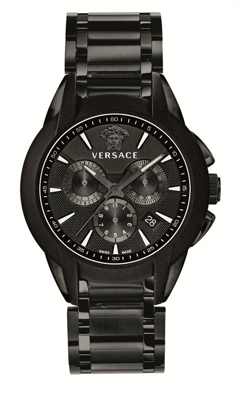 mens versace watches black|Versace chrono watch.